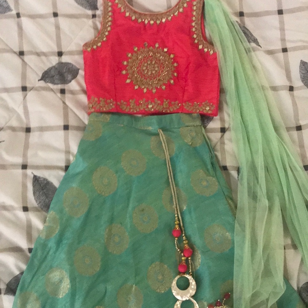 Gorgeous girls silk lengha